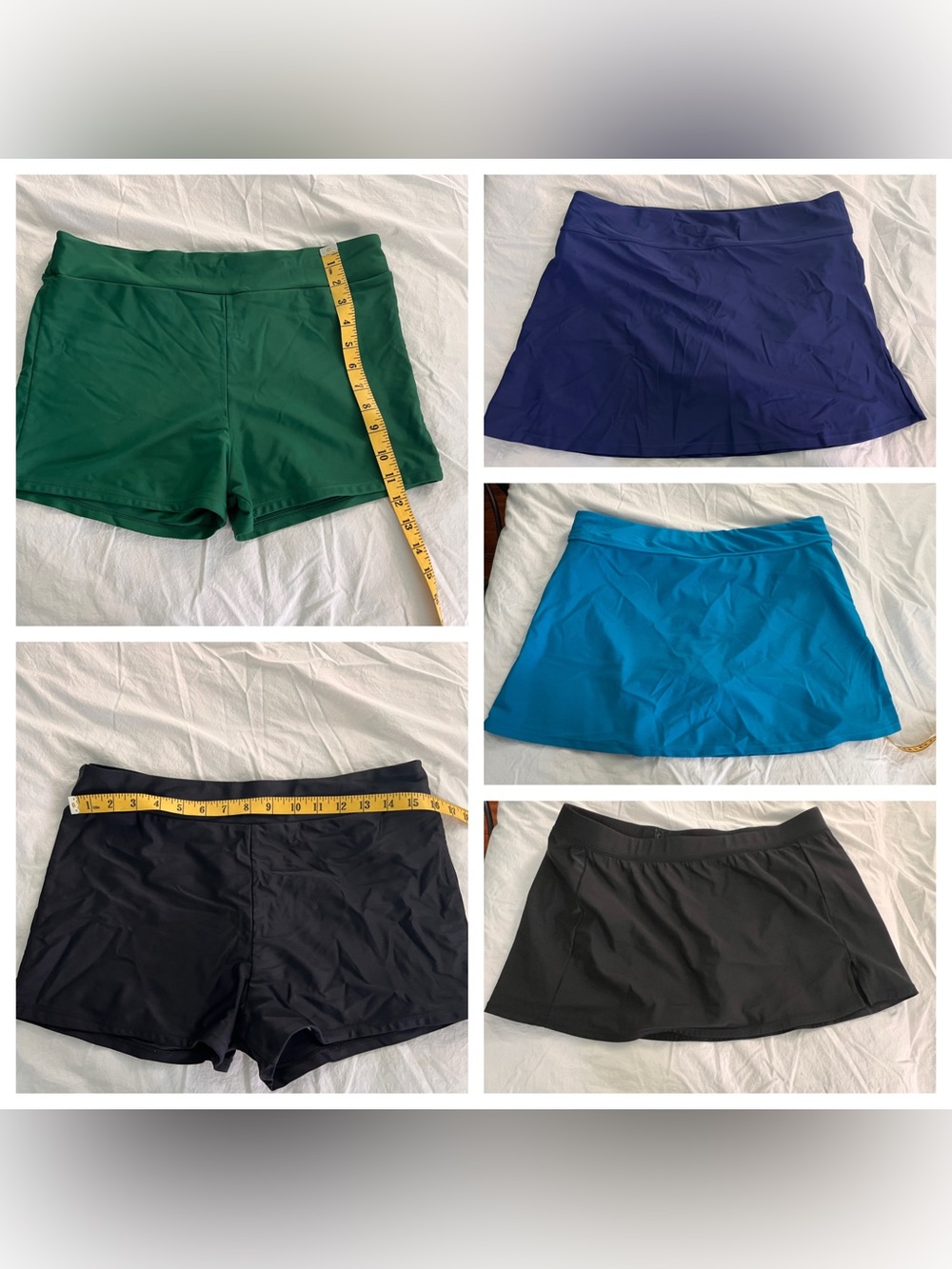 Women’s Swim Skirt and Shorts Set - Green, Navy, Teal, Black